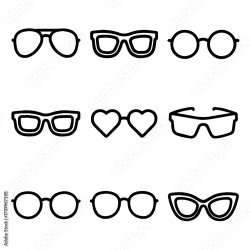 Collection of Various Stylish Eyeglasses Designs.