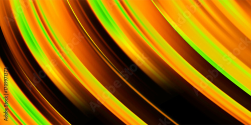 An abstract background featuring elegant and modern 3D rendering of metallic gold twisted gentle curves. High quality 3d illustration