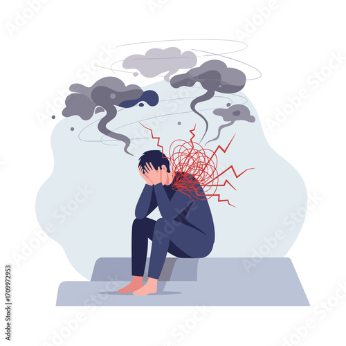 Abstract illustration of mental stress