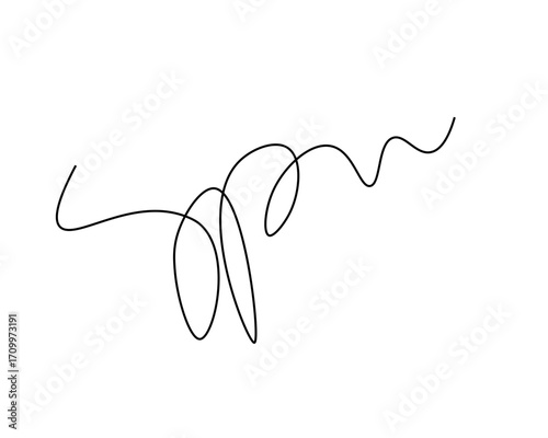 Elegant, flowing signature script in a single continuous line, conveying personal identity, authenticity, and artistic expression with a modern, minimalist aesthetic.