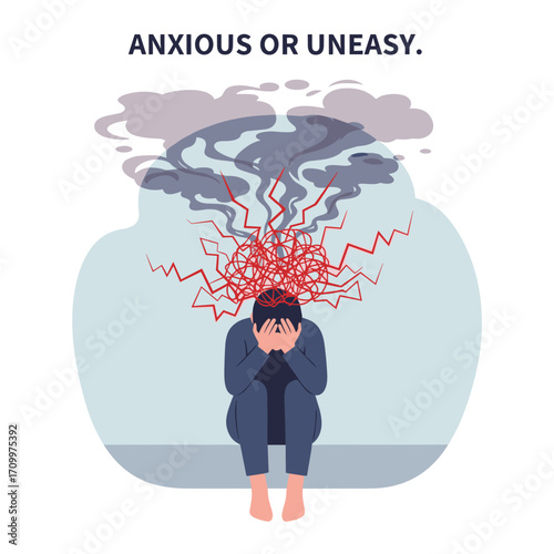 Person experiencing anxiety and stress