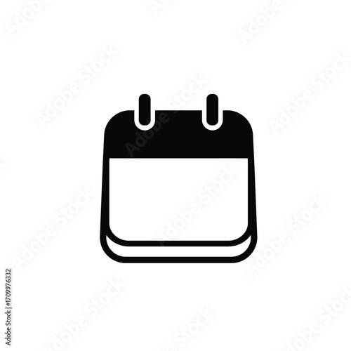 A minimalist, black and white illustration of a calendar page, representing a date or schedule.