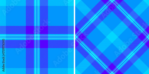 Vibrant plaid patterns in shades of blue evoke a sense of timeless style. Perfect for backgrounds, textiles, and design elements. Use for crafting, fashion, and decor.