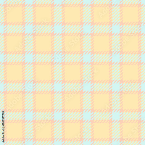 Pastel plaid pattern, versatile for backgrounds or textiles. Its soft colors bring a cozy, comforting vibe. Great for designs needing a subtle touch.