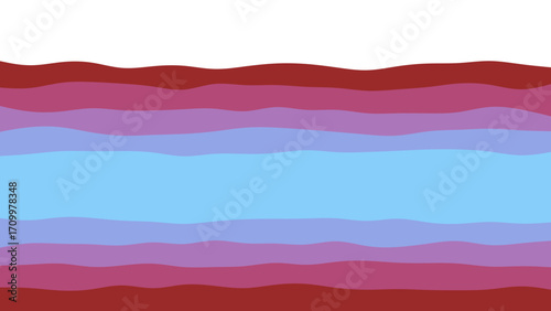 Abstract wavy colorful bands creating a fluid, modern graphic background. Ideal for digital art, website design, or contemporary projects.