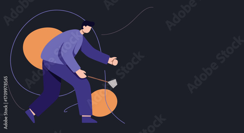 Man charges a portable device, symbolizing energy management, productivity, and technological solutions for modern business workflows.