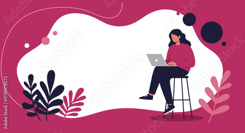 Elderly African American man focused on his laptop, embracing technology in a modern, casual setting. Ideal for themes of senior lifestyle, remote work, and digital literacy.