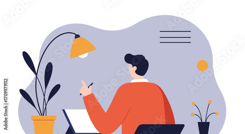 African American senior woman works remotely, focused on laptop and smartphone at home. Highlights modern senior lifestyle, digital literacy, and online connectivity.
