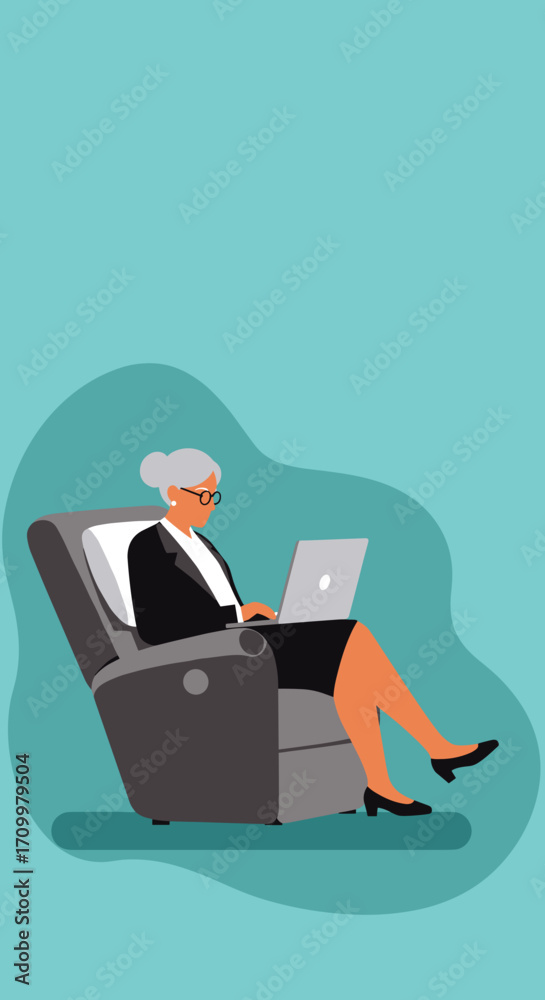 Fototapeta premium Diverse team collaborates in a modern office setting, working on laptops around a table. Ideal for business, teamwork, and startup concepts.