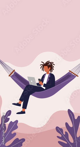 Adventurous person climbing a mountain with a rope, representing determination, challenge, and the journey to achieve goals in business or life.