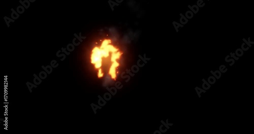 Animated background with fire and smoke