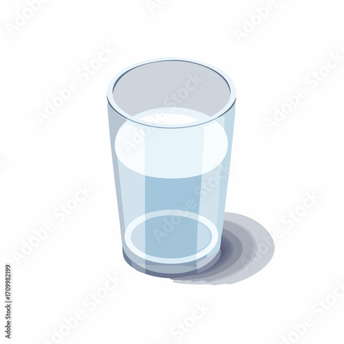 Refreshing clear water in a tall glass ready for thirst quenching refreshment and healthy hydration