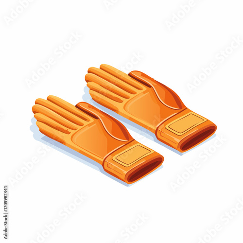Vibrant orange goalkeeper gloves ready for action, offering superior grip and protection on the field