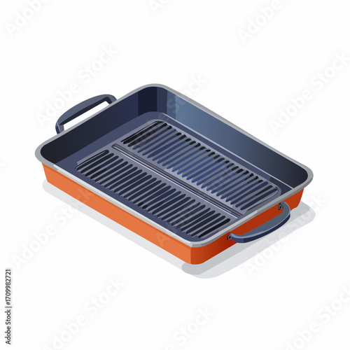 Professional grill pan for delicious home cooking and outdoor barbecues