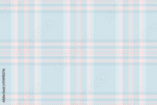 Awesome vector fabric tartan, tailor texture check seamless. Italian textile background pattern plaid in light and misty rose colors.