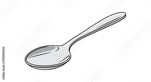 Silver spoon, a simple and elegant utensil perfect for adding a touch of sophistication