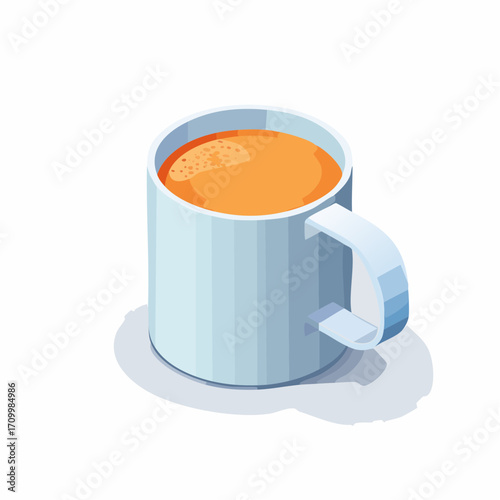 Warm beverage steams in a modern mug, perfect for cozy mornings or refreshing breaks.