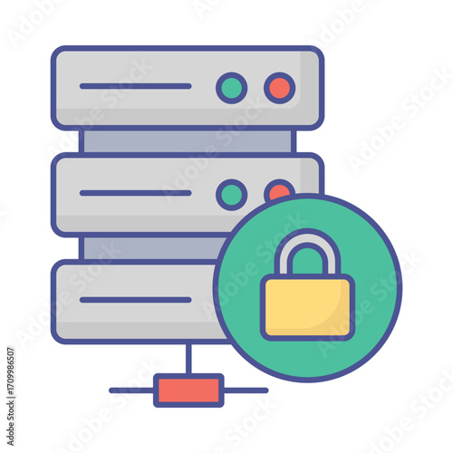   locked database Vector Icon which can easily modify or edit