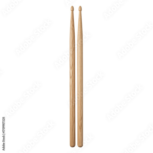 Obraz na płótnie Pair of classic wooden drumsticks isolated