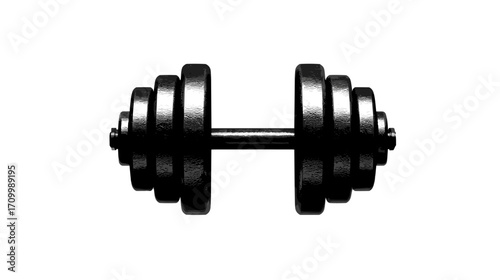 Vector illustration of a gym dumbbell isolated on a white background