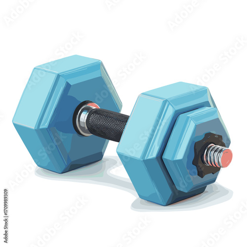 Vector illustration of a gym dumbbell isolated on a white background