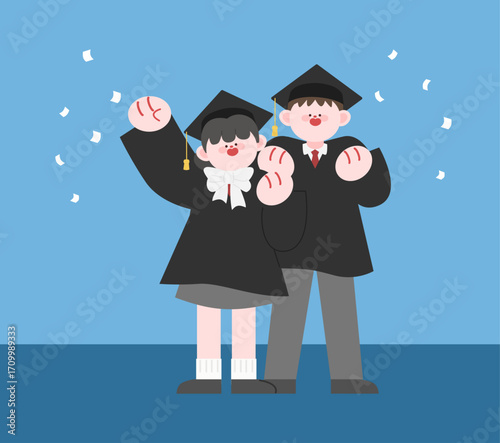 졸업식 일러스트