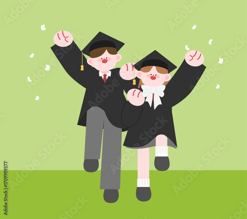 졸업식 일러스트