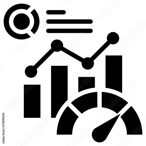 Metric performance icon for content marketing, business, website, application, printing, document, poster design, etc