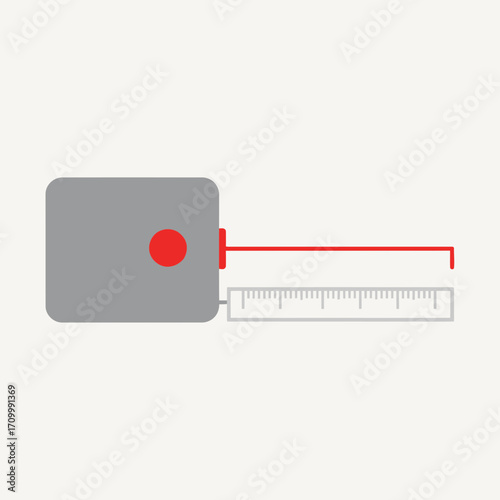 red tape measure isolated on white