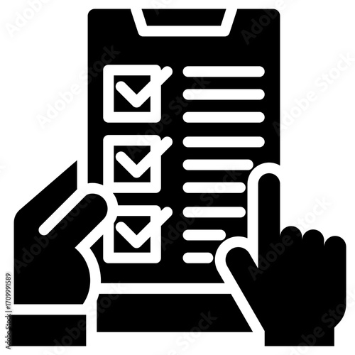 Online survey icon for content marketing, business, website, application, printing, document, poster design, etc
