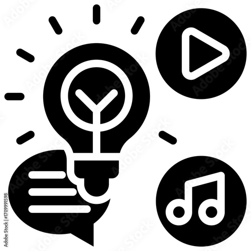 Creative content  icon for content marketing, business, website, application, printing, document, poster design, etc