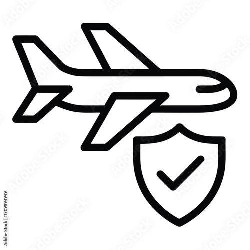 Airplane travel insurance coverage protecting against flight risks and cancellations policy benefits silhouette