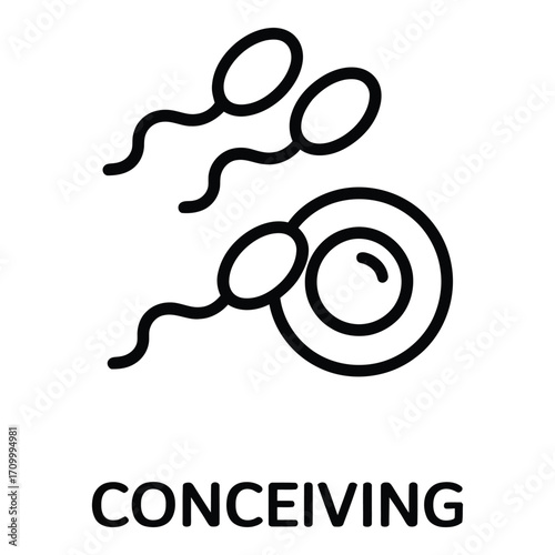 Sperm fertilizing egg cell illustration depicting conception and human reproduction process in detail diagram silhouette