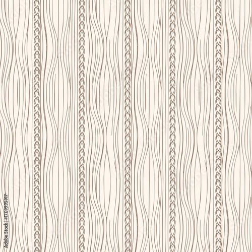 Elegant Wavy Line Art with Chain Accents