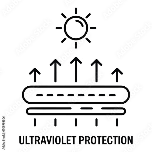 Understanding ultraviolet protection and its effectiveness against harmful sun rays and radiation silhouette