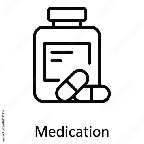 Medication bottle with pills vector illustration for healthcare and medical concepts design 96 silhouette
