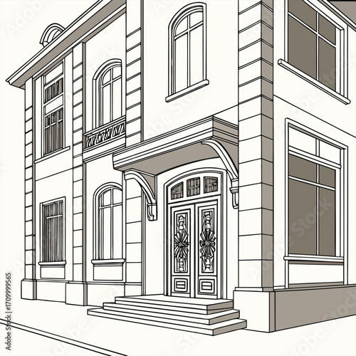 realistic architecture vector
