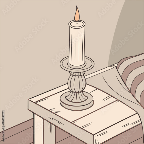 realistic candle light vector