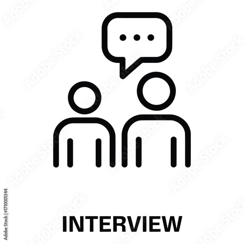 Two people talking with a speech bubble above them representing communication and discussion icon silhouette
