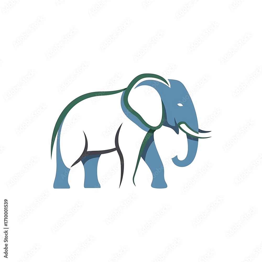 Fototapeta premium Majestic Elephant Silhouette Design.
