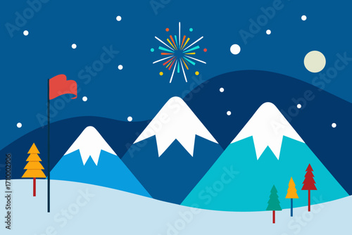 winter landscape with trees