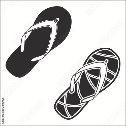 Hand drawn shoe outline illustration
