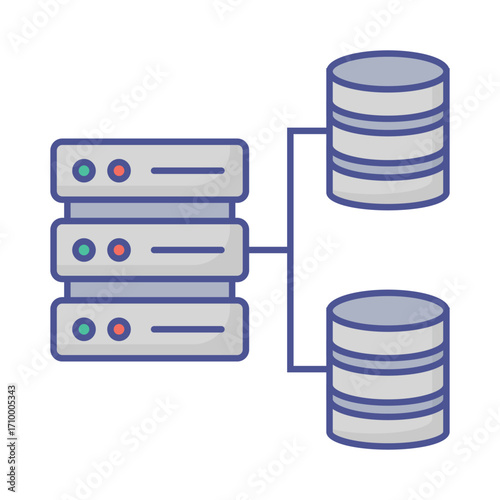 Big data, Vector Icon which can easily modify or edit