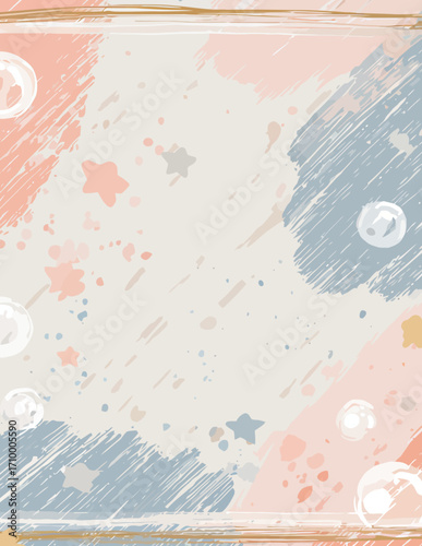 Fond Pastel Vectoriel Abstrait avec Cadre