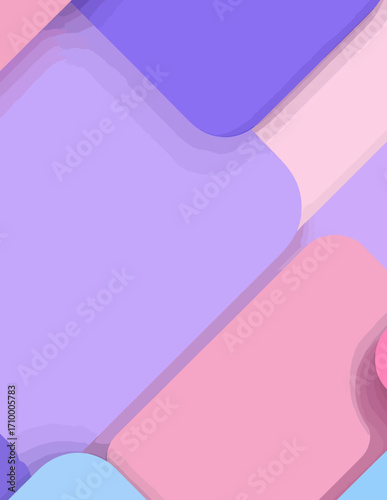 Fond vectoriel pastel doux, formes organiques superposées