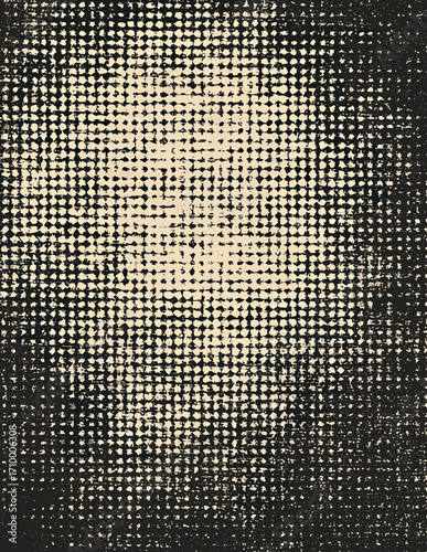 Texture vectorielle en demi-teinte, style lisse, variation de densité, tons beige et noir