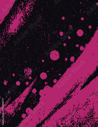 Abstrait dynamique, style vectoriel, rose et noir