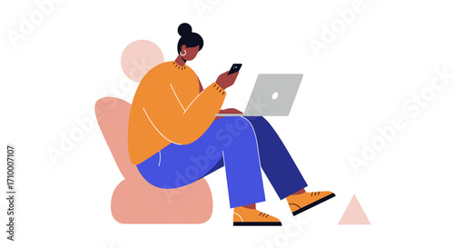 Man checking his smartwatch, symbolizing modern technology, digital health, and active lifestyle. Ideal for business, fitness, or app interfaces.