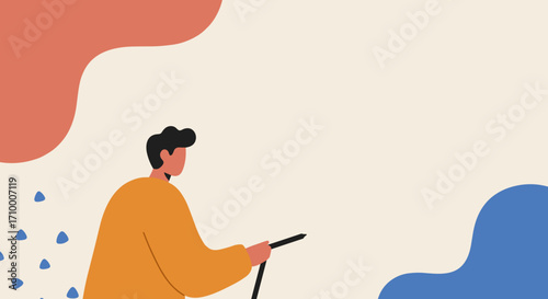 Professional man enjoying a solo meal with wine in a stylish restaurant setting. Ideal for business dining, relaxation, or work-life balance concepts.
