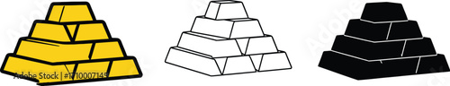 Stacked gold bars forming a pyramid shape, symbolizing wealth and investment